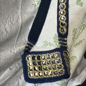 A *RARE!”  Lowenbrau capped Blue and Gold Crossbody Bag from Munich Germany!